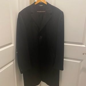 Mens Black 100% cashmere 44xl coat